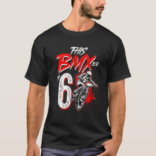 6e geboorte jongen BMX geboorte party Decoration T-shirt