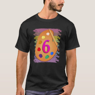 6e geboorte Shirt Schilderen 6 jaar oude meisjes j