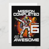 6e geboortedag Astronaut 6 jaar oud buitenruimtesc Kaart (Voorkant / Achterkant)