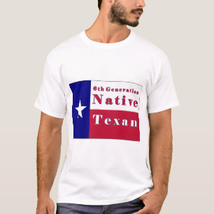 6e generatie inheemse textielvlag t-shirt