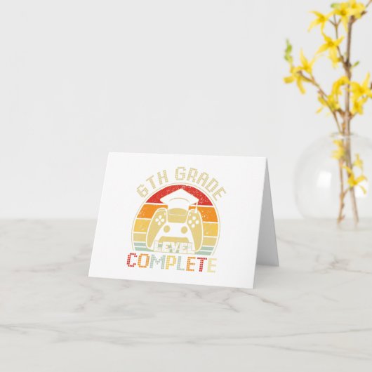 6e graad Afstuderen niveau Complete video Gamer Gr Kaart (Gele Bloem)