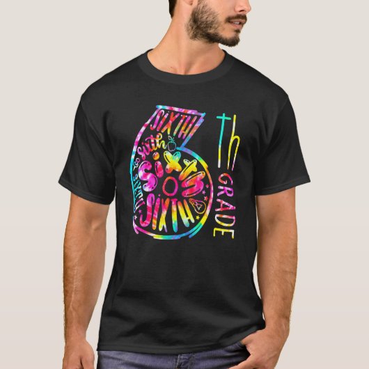 6e graad Hallo Zesde Gradieke Rang terug naar scho T-shirt (Voorkant)