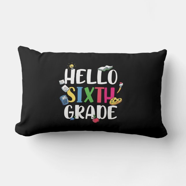 6e graad leraar Hallo 6e graad Kussen (Voorkant)