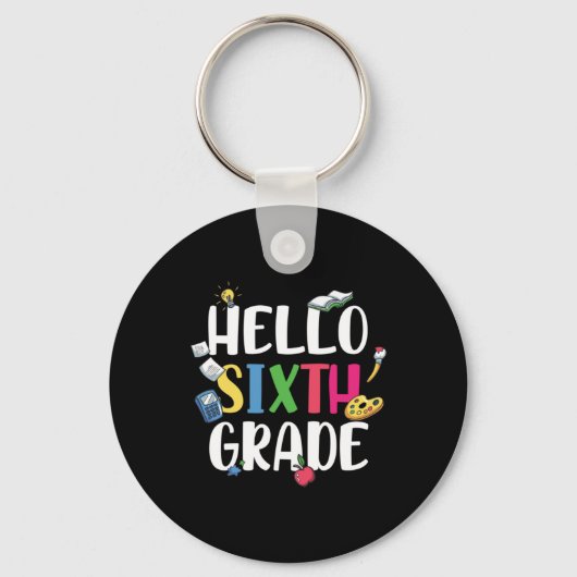 6e graad leraar Hallo 6e graad Sleutelhanger (Voorkant)