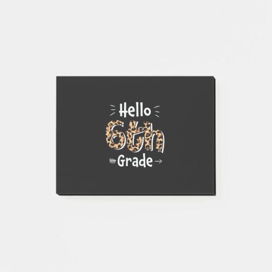 6e graad leraar Hallo zesde graad Post-it® Notes (Voorkant)