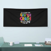 6e graad leraar klaar voor de zesde graad spandoek (Beurs)