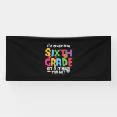 6e graad leraar klaar voor de zesde graad spandoek (Horizontaal)