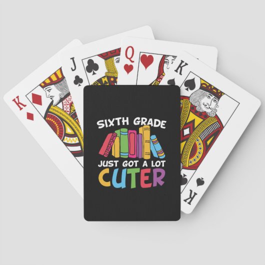 6e graad leraar zesde graad klas klark pokerkaarten (Achterkant)