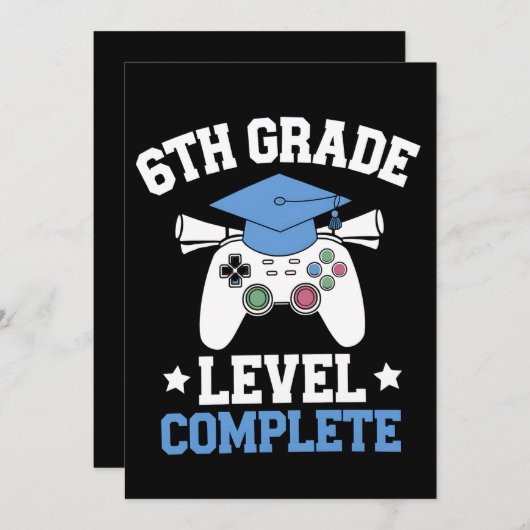 6e Graad Niveau Complete Gamer Gaming Afstuderen Kaart (Voorkant / Achterkant)
