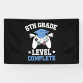 6e Graad Niveau Complete Gamer Gaming Afstuderen Spandoek (Horizontaal)