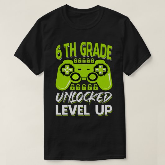 6e graad onvergrendelde gamer leraar Kind terug na T-shirt (Design voorkant)
