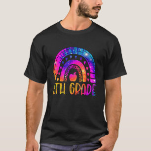 6e graad regenboog stropdas kleurstof leraar veld t-shirt