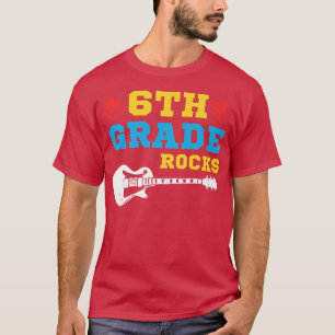 6e graad Rocks Guitar Terug naar school Sith graad T-shirt
