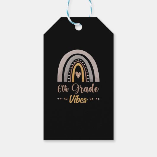 6e graad vibes regenboog Zesde graad Terug naar sc Cadeaulabel (Voorkant)