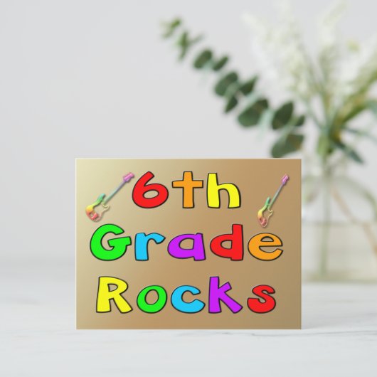 6e graads Rocks Briefkaart (Staand voorkant)