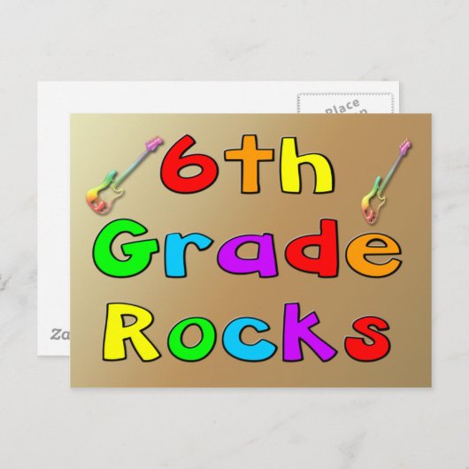 6e graads Rocks Briefkaart (Voorkant / Achterkant)