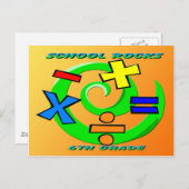 6e graads Rocks - Wiskunde Symbolen Briefkaart (Voorkant / Achterkant)