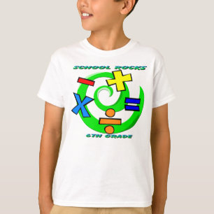 6e graads Rocks - Wiskunde Symbolen T-shirt