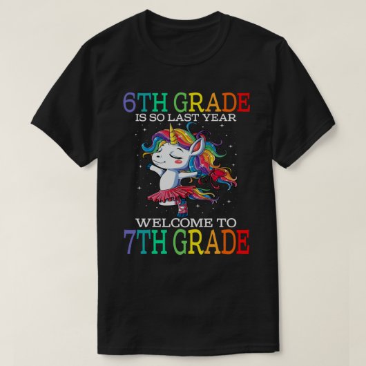 6e GRADE is zo'n eersterangs welkom in de 7e graad T-shirt (Design voorkant)
