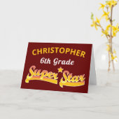 6e grafische kaart voor Superster Red School Afstu (Gele Bloem)