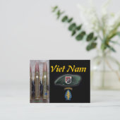 6e groene berets speciale troepenmacht flash - han visitekaartje (Staand voorkant)