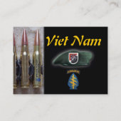 6e groene berets speciale troepenmacht flash - han visitekaartje (Achterkant)