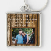 6e Huwelijk Jubileum Gift voor Man, Elk Jaar Sleutelhanger (Voorkant)