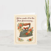 6e huwelijksverjaardag romantisch strijkijzer kaart (Voorkant)