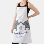 6e ijzeren trouwdag schattig olifant schort (Insitu)