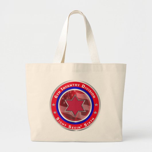6e infanteriedivisie Keepslag Grote Tote Bag (Voorkant)