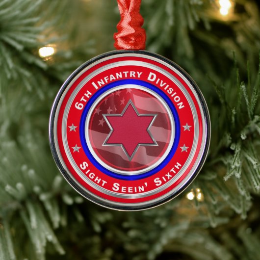 6e infanteriedivisie kerstmis metalen ornament (Boom)