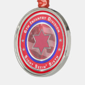 6e infanteriedivisie kerstmis metalen ornament (Links)