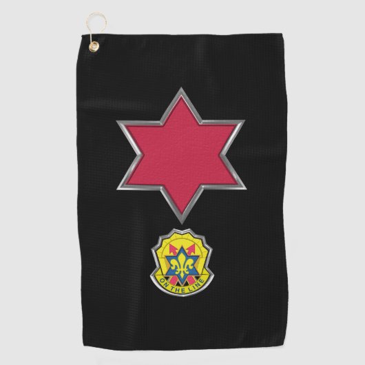 6e Infanteriedivisie Patch Insigne Golfhanddoek (Voorkant)
