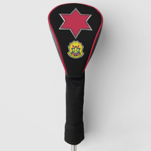 6e Infanteriedivisie Patch Insigne Golfheadcover (Voorkant)