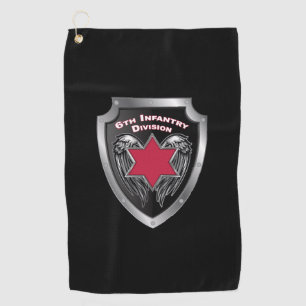 6e Infanteriedivisie “Sight Seein' Sixth” Schild Golfhanddoek