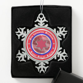 6e infanteriedivisie tin sneeuwvlok ornament
