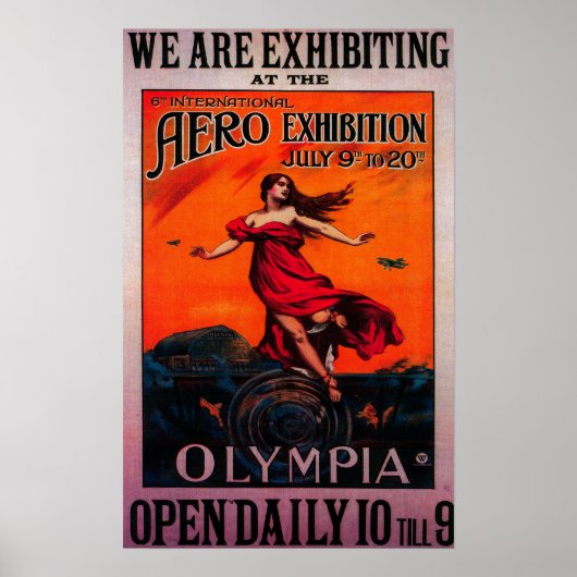 6e Internationale Aero Expo Vintage Poster (Voorkant)