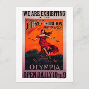 6e Internationale Aero Expo Vintage Poster Briefkaart