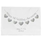 6e Iron Wedding Jubileum cadeau tas Groot Cadeauzakje (Achterkant)