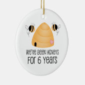 6e Jubileum Couple Cadeau Keramisch Ornament (Rechts)