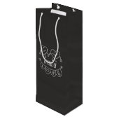 6e Jubileum - Gift Chalk Hearts Wijn Cadeautas (Achterkant Gekanteld)