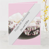 6e Jubileum, ijzer en suiker Kaart (Gele Bloem)