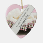 6e Jubileum, ijzer en suiker Keramisch Ornament (Rechts)