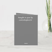 6e Jubileum, nagels en Snoep, Kaart (Achterkant)