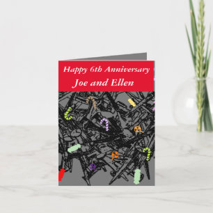 6e Jubileum, nagels en Snoep, Kaart