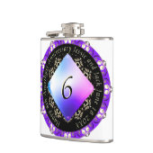 6e Jubileum van bruiloft Vinyl Wrapped Kolf Heupfles (Links)