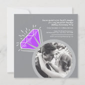 6e jubileumfeestje amethisten ring twee foto's kaart (Achterkant)