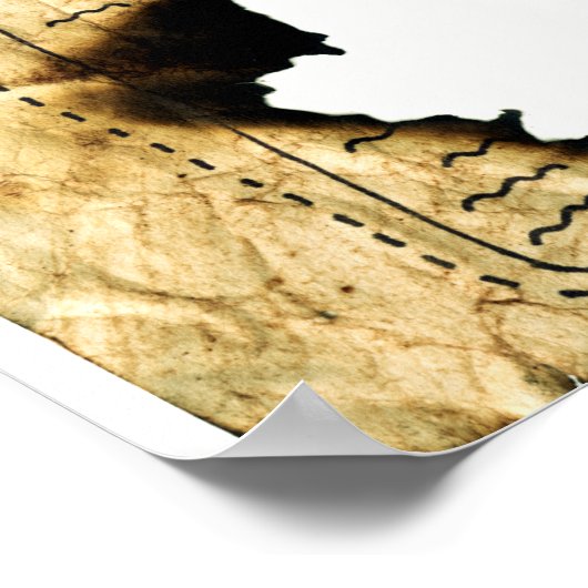 6e Kaart van de vergeten Realm Poster (Hoek)