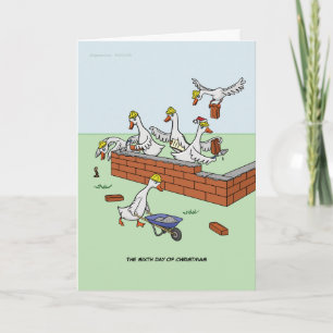 6e Kerstdag (Six Geese a-Laying) Kaart