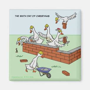 6e kerstdag (Zes ganzen a-Laying) Magnet